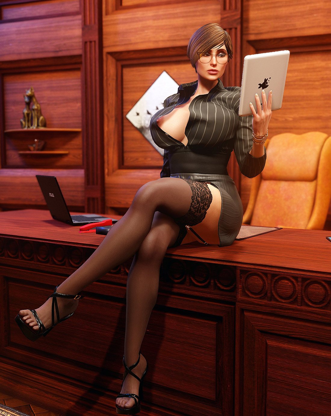 Big tits long legs lingerie - Serious Business 1