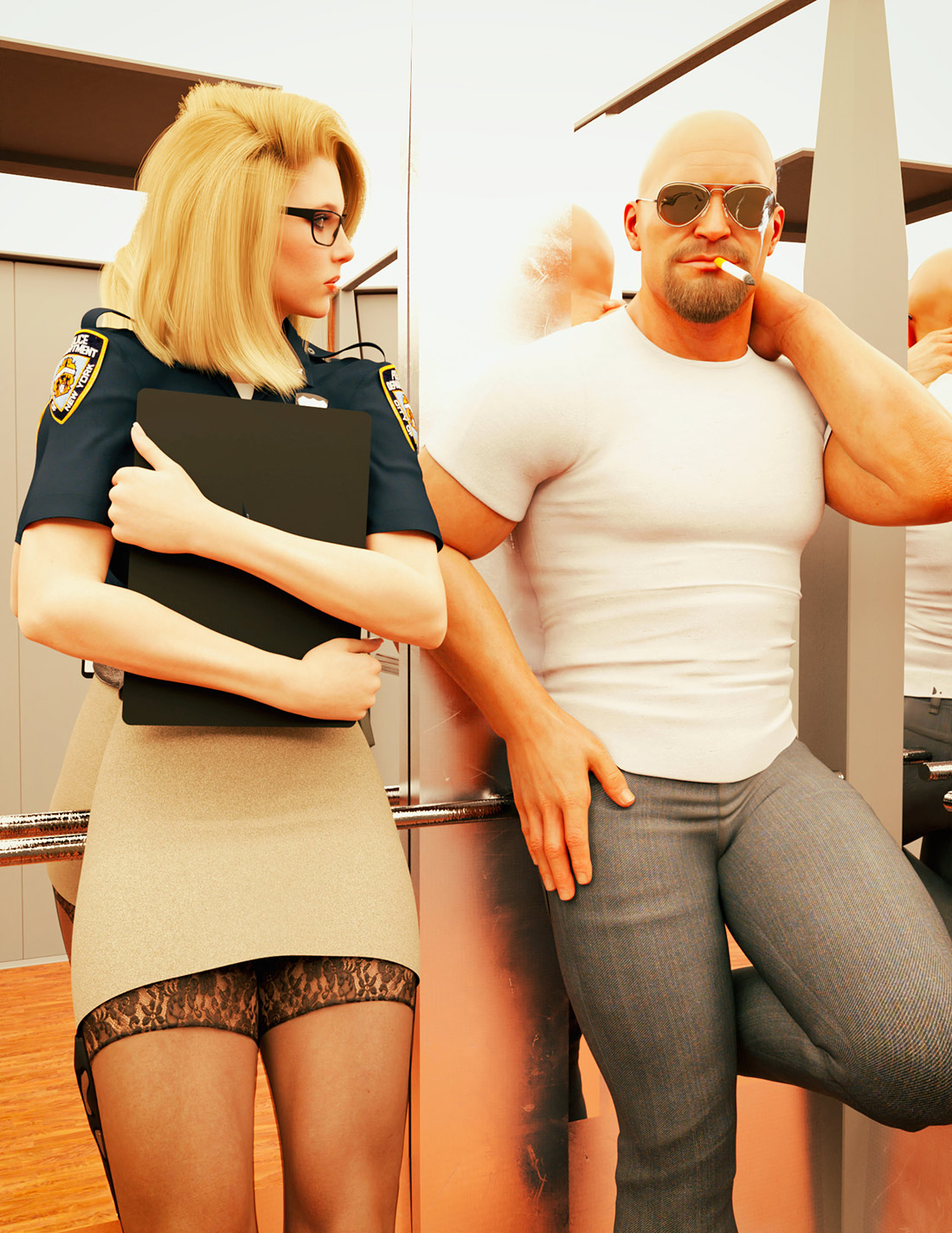 The new PoliceGirl - Elevator welcome procedure