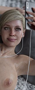 I squeezed his cock between my tits, and simultaneously use my tongue to stimulate the tip of his cock - Cassie's new workout