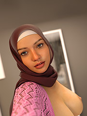 Mastering blowjob skills - CGI porn by Losekontrol (Hijab 3DX)